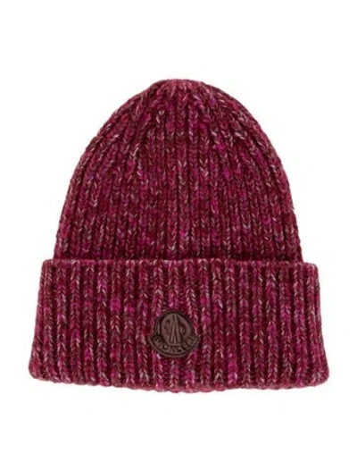 Pre-owned Moncler Wool Beanie. In Burgundy