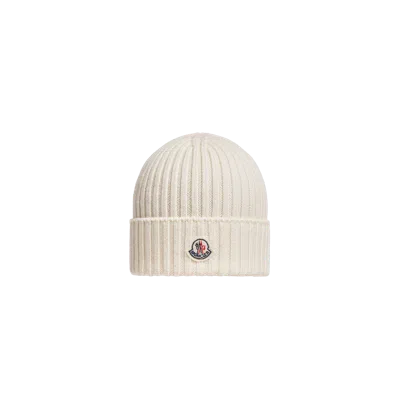 Moncler Kids' Bonnet En Laine In White