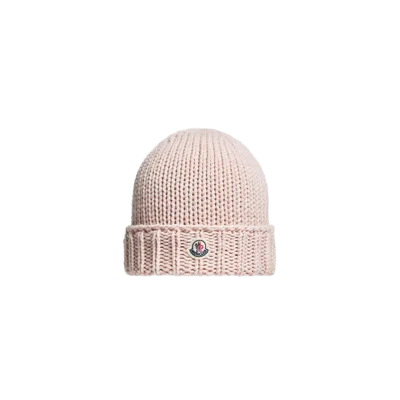 Moncler Kids' Bonnet En Laine, Filles, Rose, Taille: L In Pink