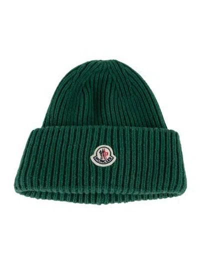 Pre-owned Moncler Wool Beanie In Green