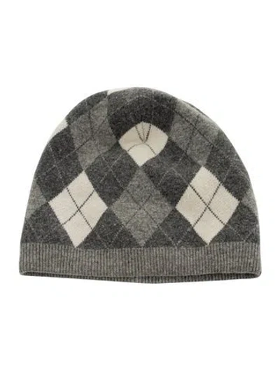Pre-owned Moncler Wool Beanie In Grey