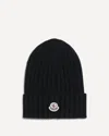 Moncler Women Wool Beanie Hat In Black