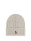 Moncler Relaxed Style Hat Folded Cuff In Gray