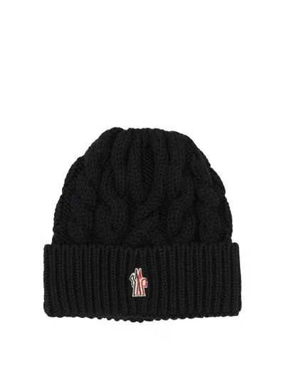 Moncler Wool Beanie Hats Black