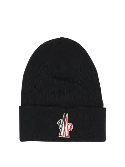 Moncler Wool Beanie Hats Black