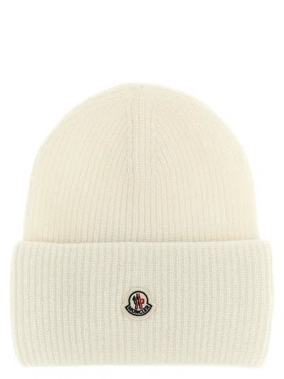 Moncler Wool Beanie Hats White
