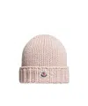 Moncler Wool Beanie In Pink