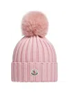 Moncler Wool Beanie Pink In Pink
