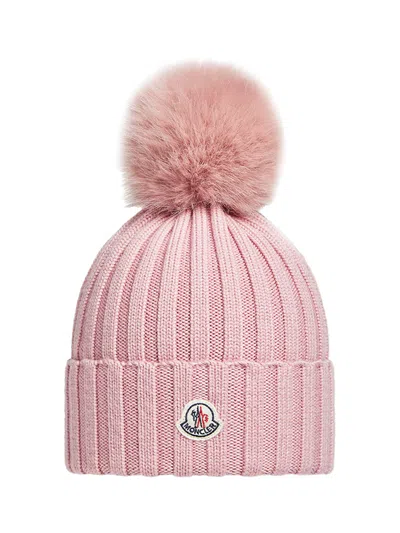 Moncler Wool Beanie Pink