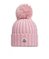 Moncler Wool Beanie In Pink