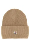 Moncler Wool Beanie In Brown