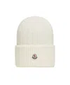 Moncler Wool Beanie In White