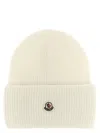 Moncler Ribbed-knit Wool Beanie In White