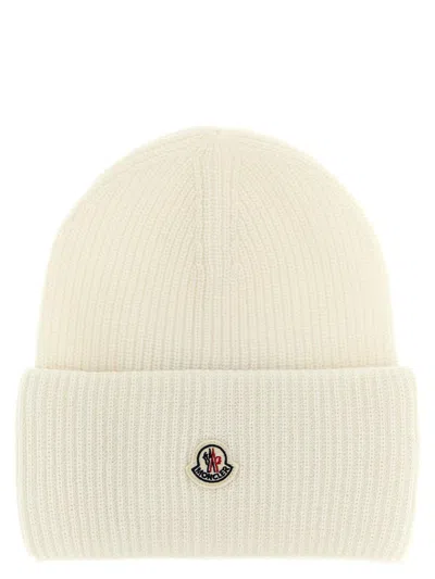 Moncler Wool Beanie In White