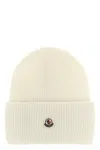 Moncler Wool Beanie In White