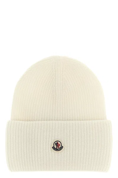Moncler Wool Beanie In White