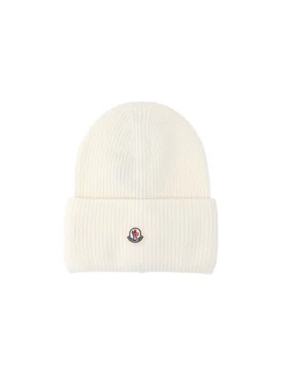 Moncler Wool Beanie In White