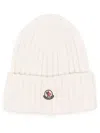 Moncler Wool Beanie In White