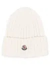 Moncler Wool Beanie In White