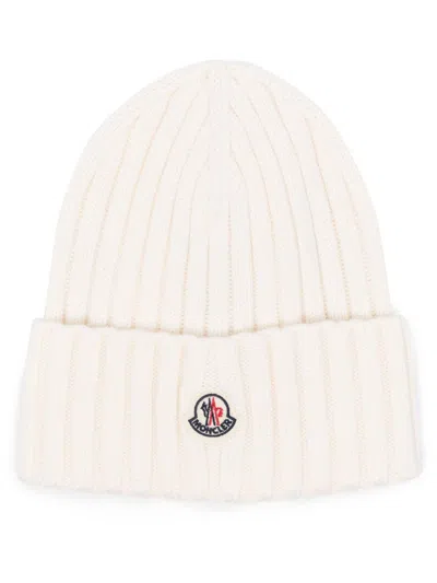 Moncler Wool Beanie In White