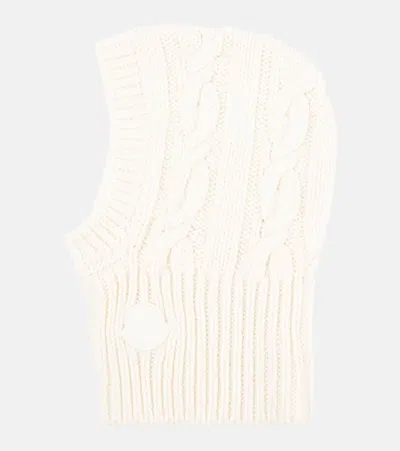 Moncler Wool Beanie In White