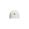 Moncler Wool Beanie, White, Size: 3xs