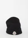 MONCLER WOOL BEANIE WITH LOGO