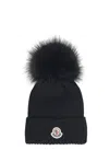 Moncler Wool Beanie With Pom Pom