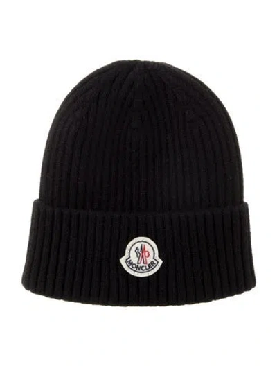 Pre-owned Moncler Wool Beanie W/tags In Black