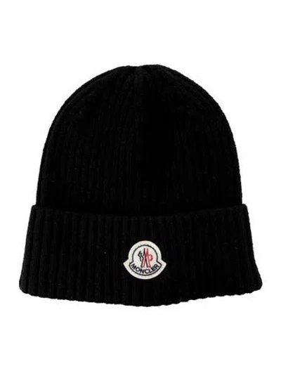 Pre-owned Moncler Wool Beanie W/tags In Black