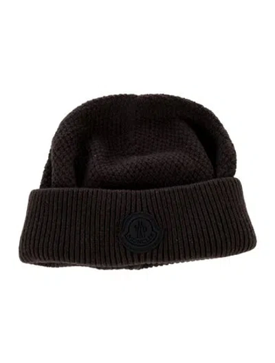 Pre-owned Moncler Wool Beanie W/tags In Brown