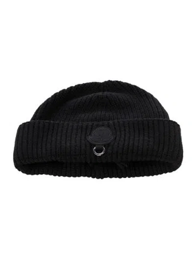 Pre-owned Moncler Wool Berretto Tricot Knit Beanie W/tags In Black