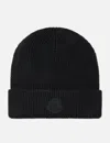 Moncler Wool Blend Beanie In Black