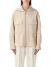 Moncler Jacke Aus Einem Wollgemisch In Neutral