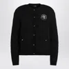 Moncler Wool-blend Cardigan In Black