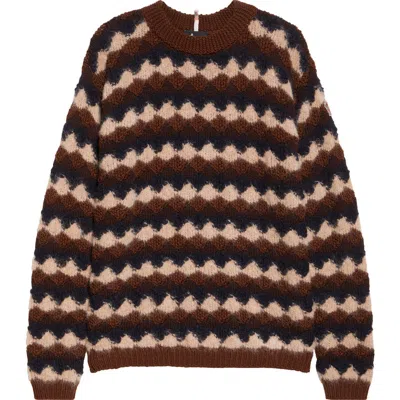 Moncler Wool Blend Crewneck Sweater In Multi