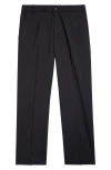 Moncler Wool Blend Gabardine Pants In Deep Indigo