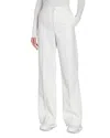 Moncler Wool Gabardine Trousers In Antique White