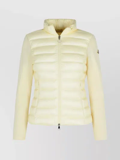 MONCLER WOOL BLEND JACKET HIGH COLLAR
