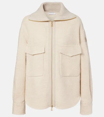 Moncler Jacke Aus Einem Wollgemisch In Neutral