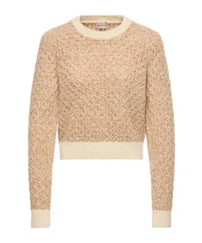 Moncler Wool Blend Jumper In Neutral