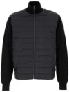 Moncler Padded Zip-up Cardigan Clothing In 黑色