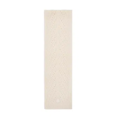 Moncler Wool Blend Scarf In White