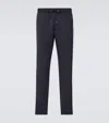 Moncler Cotton Trousers In Blue