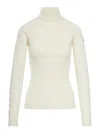 Moncler Wool Blend Turtleneck Sweater In White