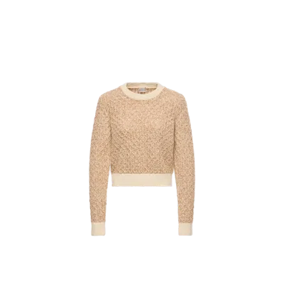 Moncler Wool Blend Sweater, Women, Beige, Size: L In Nude