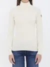 Moncler Wool Blend Turtleneck Sweater In Neutral