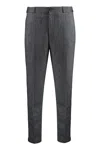 Moncler Men's Wool Blend Trousers In Black