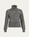 Moncler Cable-knit Wool-blend Turtleneck Sweater