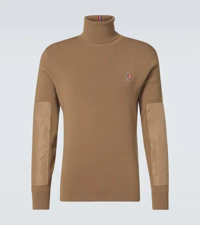 Moncler Wool-blend Turtleneck Sweater In Brown